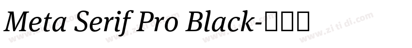 Meta Serif Pro Black字体转换